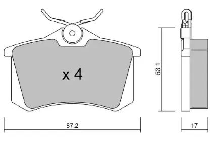 Комплект тормозных колодок, дисковый тормоз AISIN купить